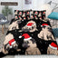 Christmas Pug Duvet Cover Set Cute Dog Pattern Bedding Set