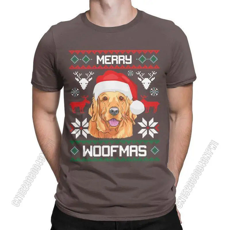 Men's  Christmas Crazy Cotton Tee Shirt