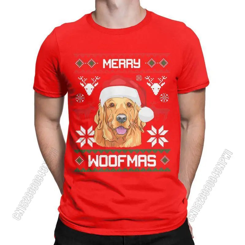 Men's  Christmas Crazy Cotton Tee Shirt