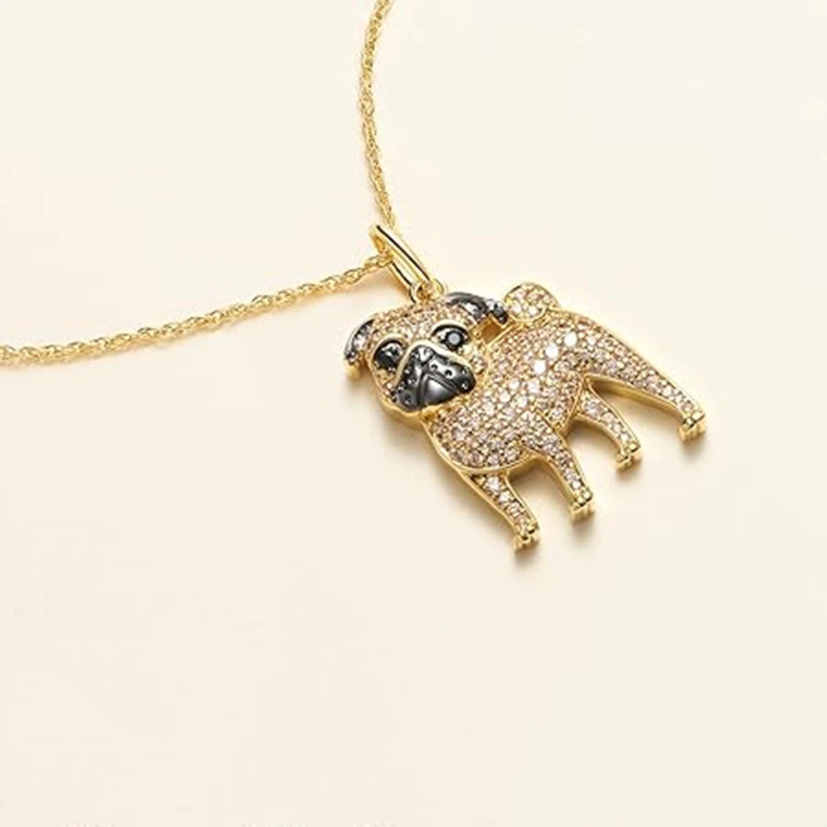 Creative Cute Pug Pendant Necklace for Women