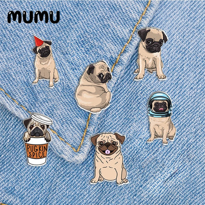 Pug Lapel Pin Jewelry Shirt Bag Badge