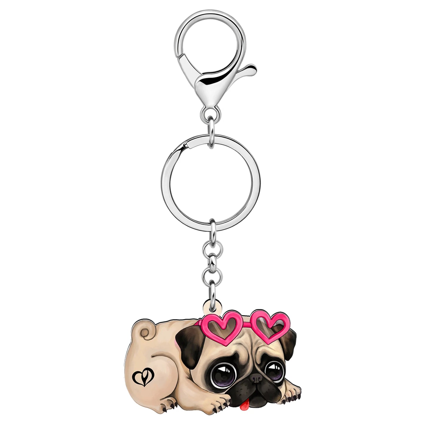 Pug Dog Key Ring