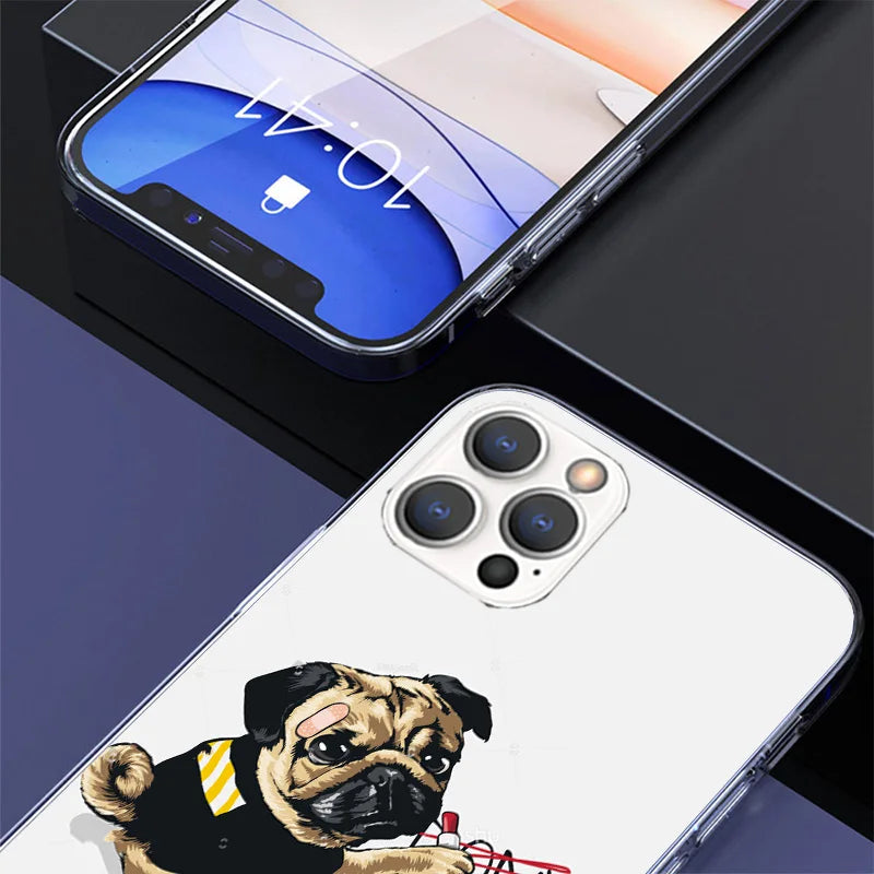 Love Pugs Cute Dog Phone Case for Iphone