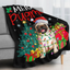 Merry Pugmas Christmas Pug Dog Santa Blanket