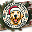 Christmas Golden Retriever Sign, Festive Dog Theme, Aluminum Foil Engraving