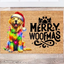 Golden Retriever Christmas Doormat