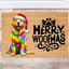 Golden Retriever Christmas Doormat