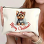 Christmas Yorkshire Terrier Puppy Design Canvas Cosmetic Bag