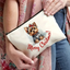 Christmas Yorkshire Terrier Puppy Design Canvas Cosmetic Bag