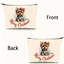 Christmas Yorkshire Terrier Puppy Design Canvas Cosmetic Bag