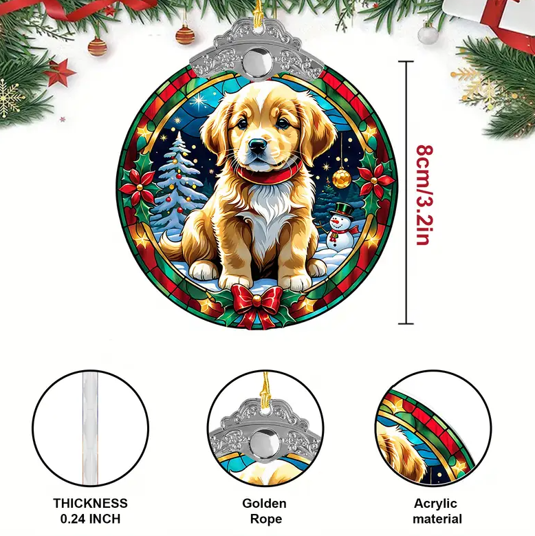 Charming Golden Retriever Puppy Christmas Tree Ornament