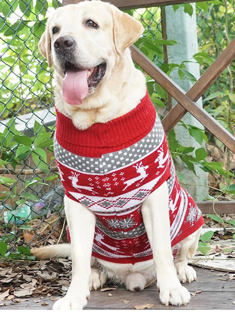 Big Dog Sweater Winter Warm Christmas Clothes  Golden Retriever