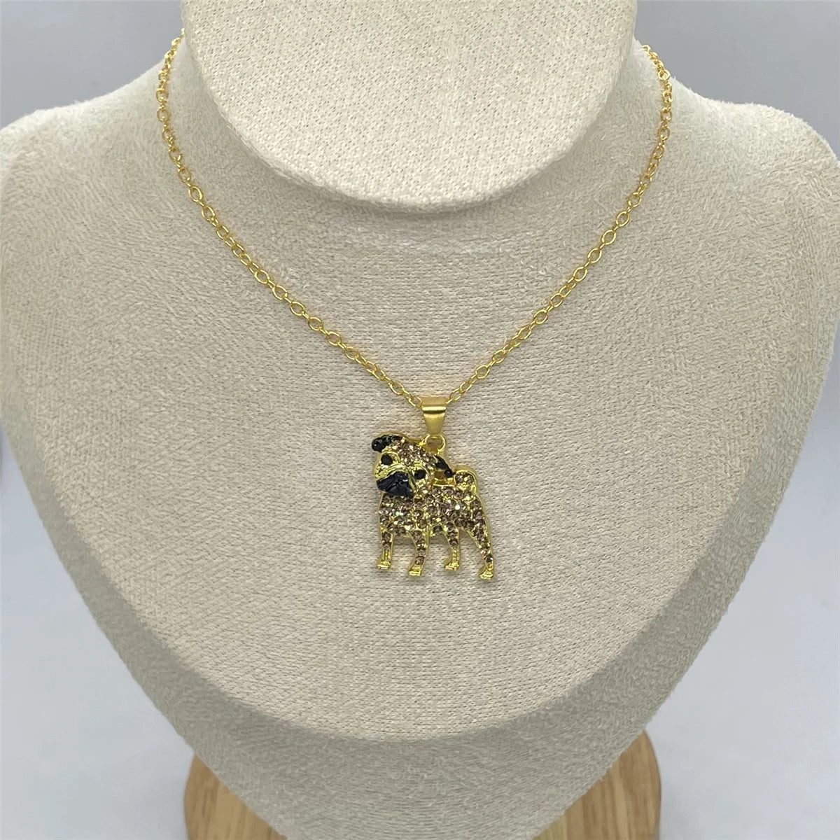 Creative Cute Pug Pendant Necklace for Women