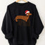 Women'S Christmas Dachshund Graphic Print Sweatshirt