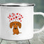 Dachshund Printing Enamelled Cup Mug