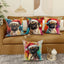 4pcs Vintage Pug Dog Christmas Throw Pillow Covers