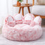 Dog Bed Round Large Pet House Long Plush Deep Sleeping Warm