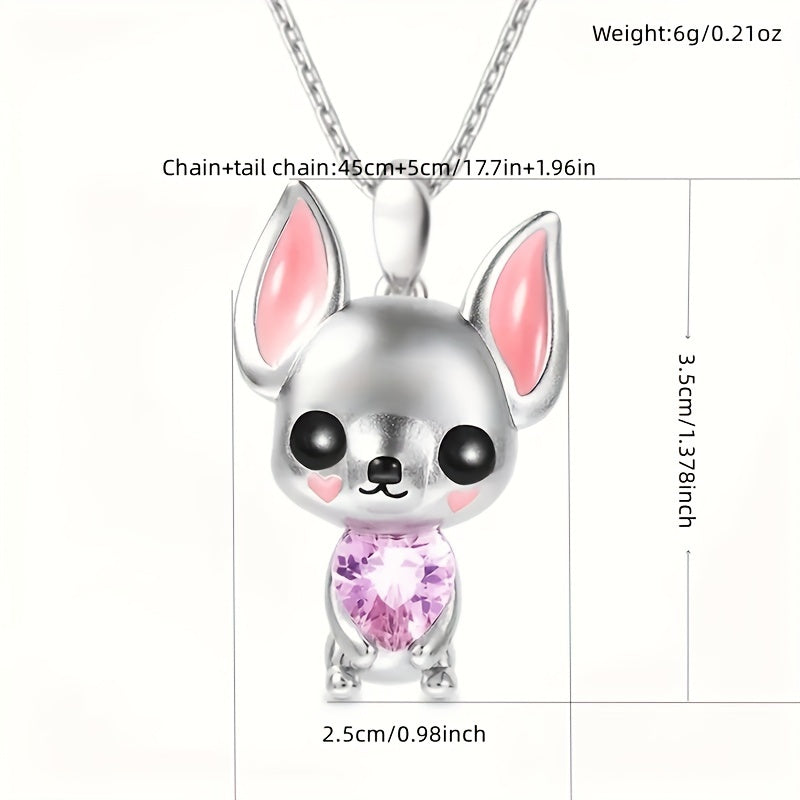 Chihuahua Puppy Pendant Necklace Gift for Dog Lovers