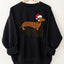 Women'S Christmas Dachshund Graphic Print Sweatshirt