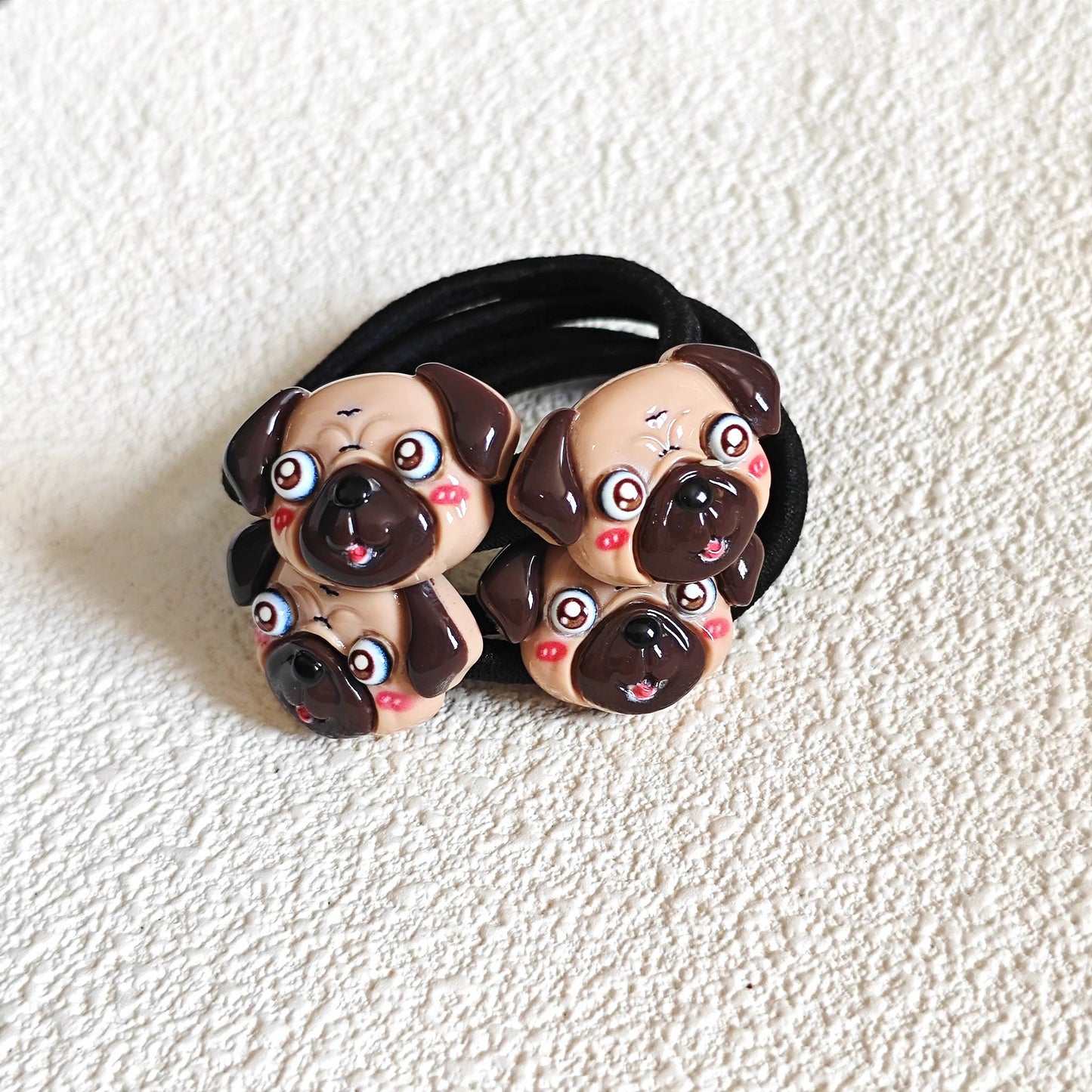 4 Pcs Pug Hair Ties For Pug Mom