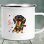 Dachshund Printing Enamelled Cup Mug