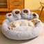 Dog Bed Round Large Pet House Long Plush Deep Sleeping Warm